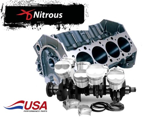 Block & Rotating Assem-Lunati-632 NO2, 1500+HP, XD H-beam Rods, CP XD NO2 Pistons, 13.7-1